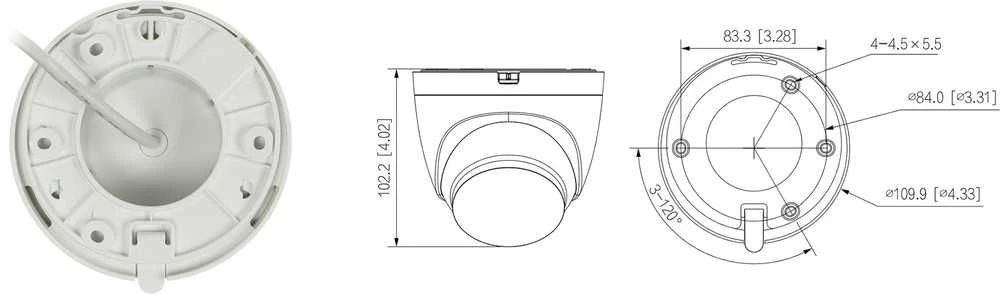 IP KAMERA IPC-HDW1430DT-SAW-0280B Wi-Fi, - 3.7 Mpx 2.8 mm DAHUA