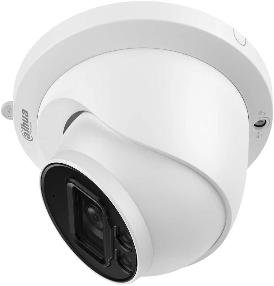 „Dahua Technology Co“ IP kamera. 6MP 1/2,7 colio CMOS, 2,8 mm. 112° F1,6, 20 kadrų per sekundę, IR+LED 30 m., WDR, IVS, IP67, mikrofonas.