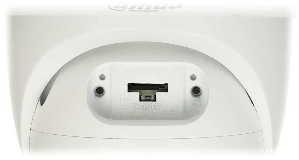 „Dahua Technology Co“ IP kamera. 6MP 1/2,7 colio CMOS, 2,8 mm. 112° F1,6, 20 kadrų per sekundę, IR+LED 30 m., WDR, IVS, IP67, mikrofonas.