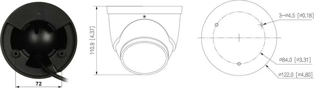 IP KAMERA IPC-HDW3549H-AS-PV-0280B-S5-Juodas TiOC Full-Color - 5 Mpx 2.8 mm DAHUA