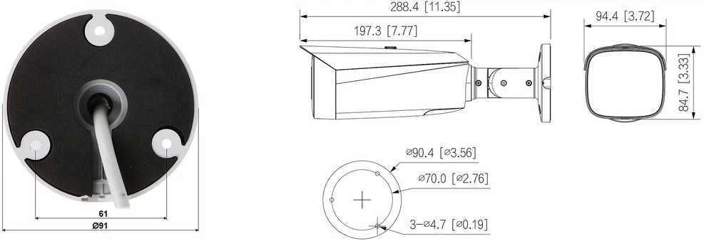 IP KAMERA IPC-HFW3649T1-AS-PV-0280B-PRO TiOC WizSense Full-Color - 6 Mpx 2.8 mm DAHUA