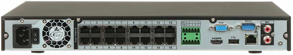 Dahua Technology Co IP įrašymo įrenginys NVR4216-16P-EI, 16kam. 4K 16MP, 2HDD, IVS, H.265, 16 PoE sąsajų