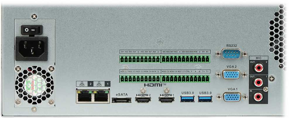 IP REGISTRATORIUS NVR5064-EI 64 KANALAI +eSATA WizSense DAHUA