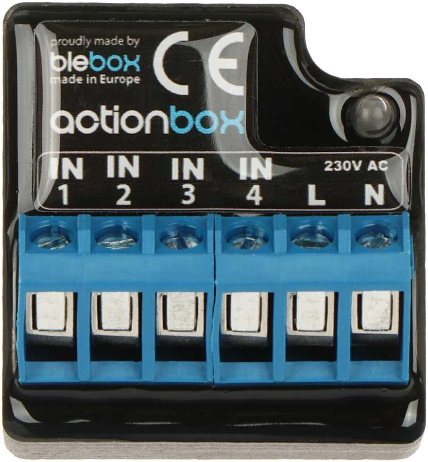 BleBox ActionBox - daugiafunkcinis veiksmų paleidiklis WiFi - Android/iOS programėlė