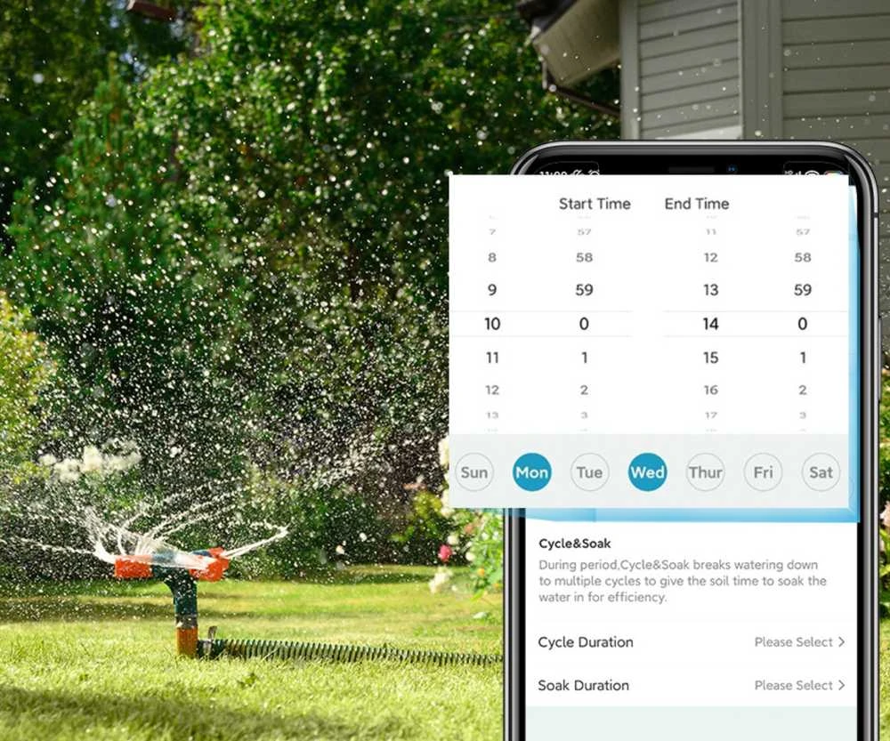 „Carruzzo“ išmanusis drėkinimo vožtuvas su WiFi TTV102B+TWG009BW