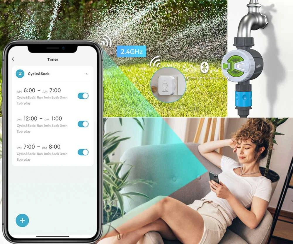 „Carruzzo“ išmanusis drėkinimo vožtuvas su WiFi TTV102B+TWG009BW