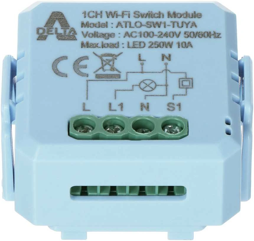Genway Ubiquiti IŠMANUSIS LED APŠVIETIMO VALDIKLIS ATLO-SW1-TUYA Wi-Fi, Tuya Smart