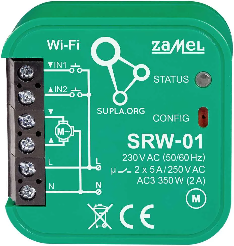 Zamel Supla SRW-01 - 230 V WiFi langinės valdiklis - Android / iOS