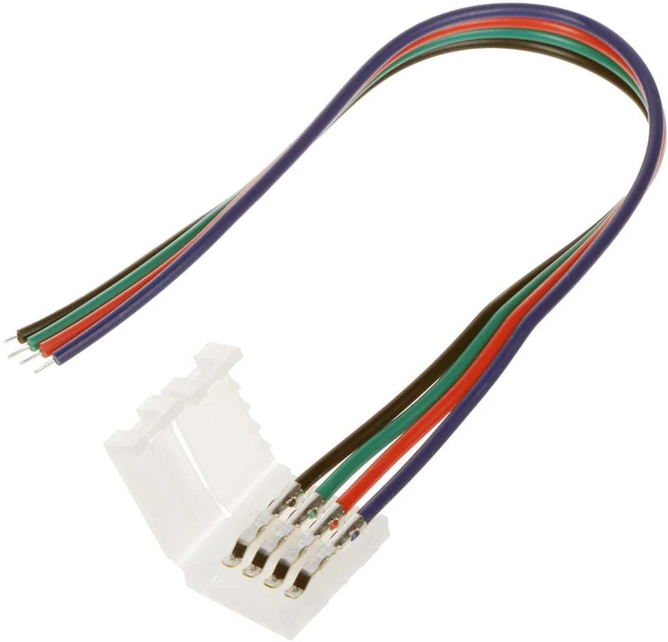 Orno Złączka RGB LED jungtis 10 mm, vienpusė, su laidu