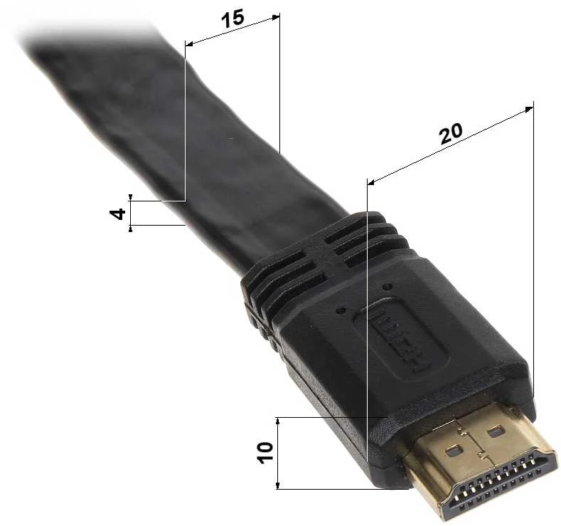 TST KABELIS HDMI-10-FL 10 m