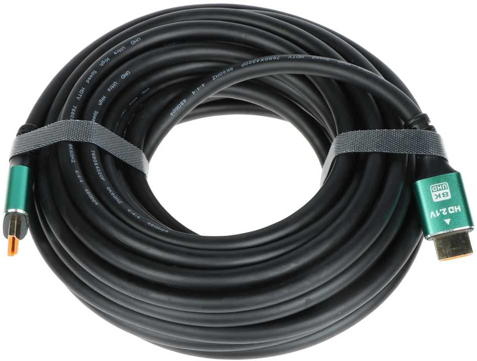 Delta 15m HDMI 2.1 laidas su žalio metalo jungtimis