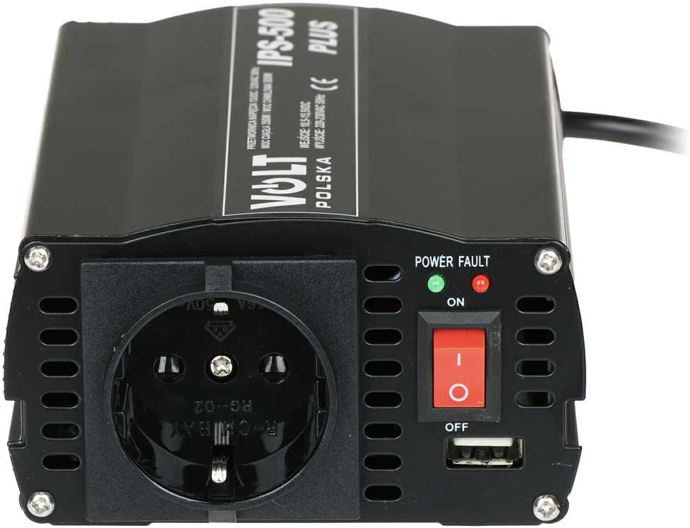 Inverteris Volt IPS-500 Plus - 12VDC/230VAC 350/500W