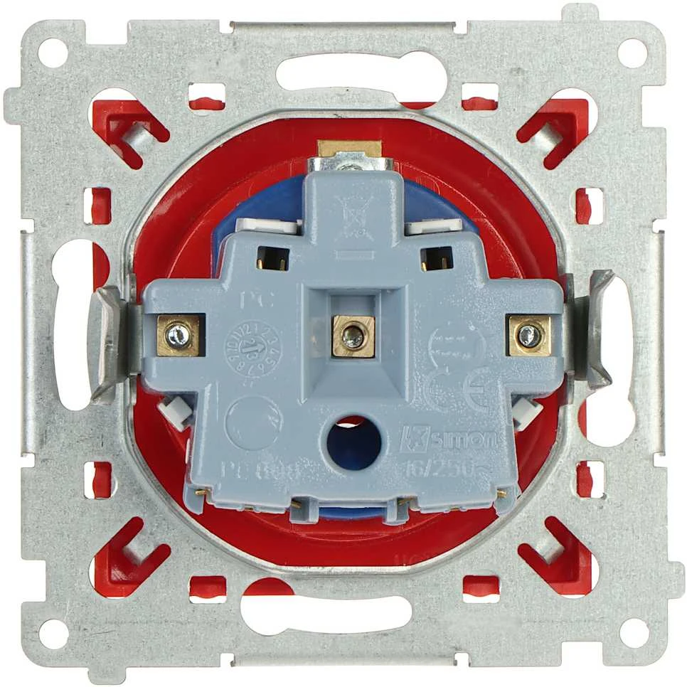Kontak Simon DATA SINGLE SOCKET OUTLET WITH SOCKET ACCESS ELEMENT DGD1.01/22-SIMON54 250 V 16 A