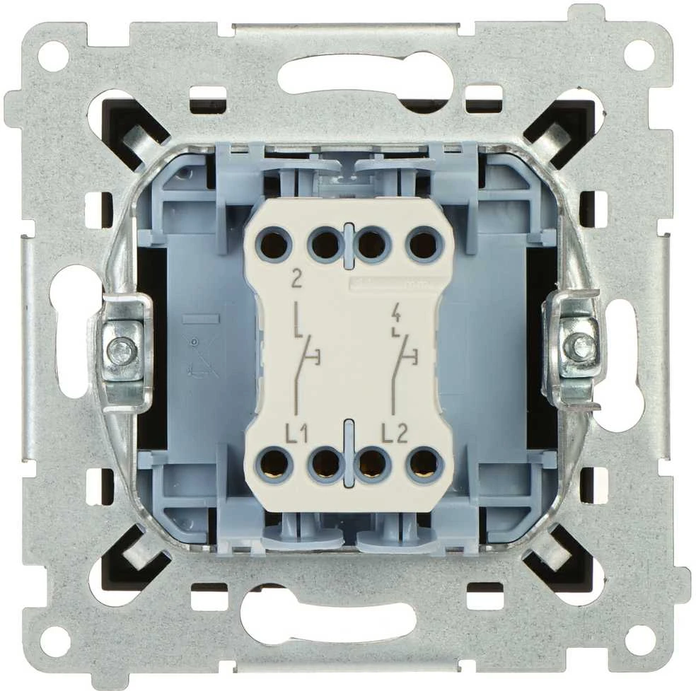 Kontak Simon MOMENTINIS DVIGUBAS MYGTUKAS DP2.01/49-SIMON54 250 V 10 A