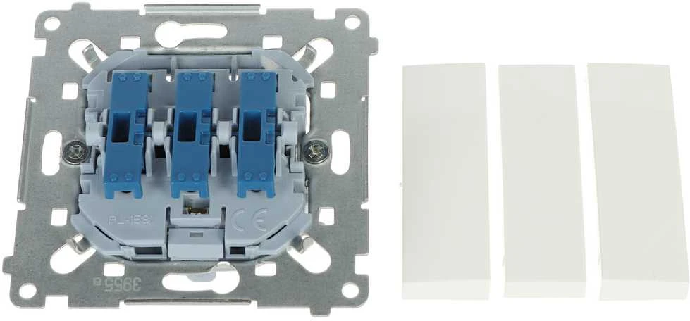 Kontak Simon TRIPLE PUSH BUTTON DP31.01/11-SIMON54 250 V 10 A