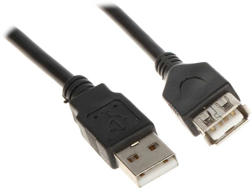 LANBERG CA-USBE-10CC-0050-BK extension cable USB 2.0 AM-AF 5m juodas