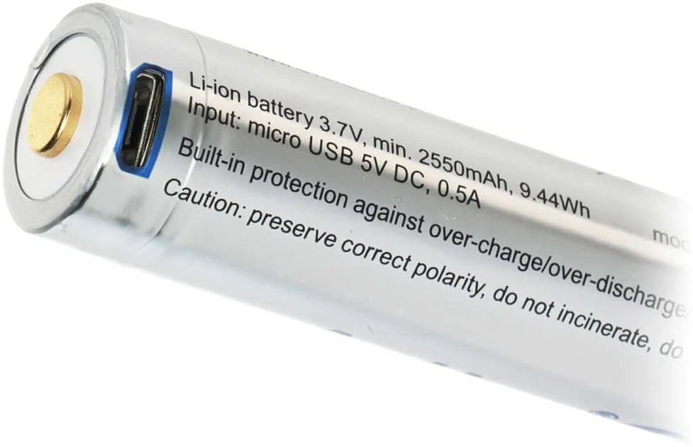 everActive USB įkraunamas 18650 3,7V 2600mAh akumuliatorius su PCM