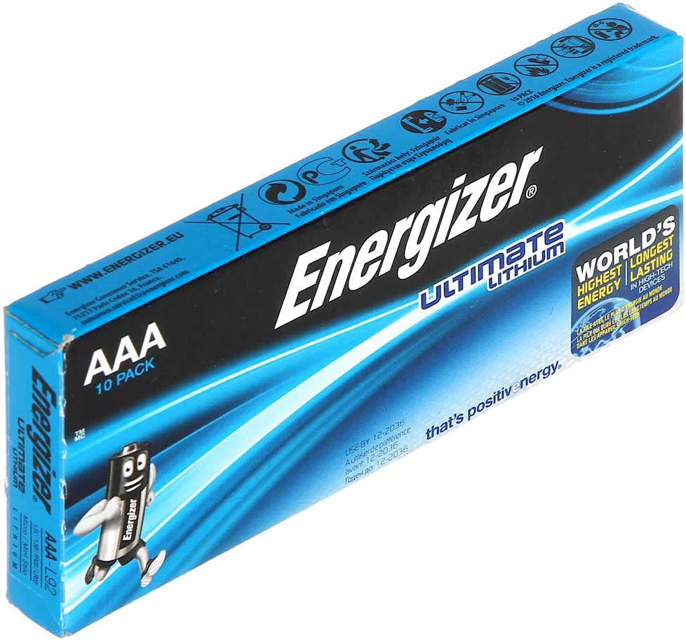 Energizer Ultimate Lithium AAA 1,5V 1250mAh elementai L92, 10 vnt.