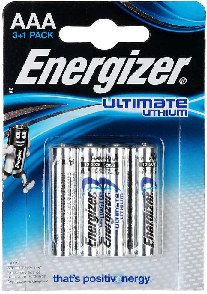 LICHIO BATTERY ENERGIZER ULTIMATE LITHIUM BAT-AAA-LITHIUM/E*P4 1,5 V LR03 AAA