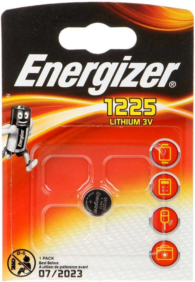 Energizer 1225 3V monetos tipo baterija pakuotėje