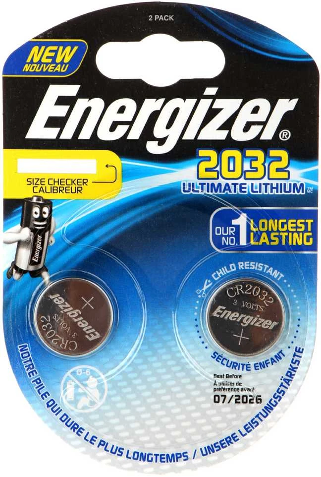CR2032 Energizer ličio baterijų komplektas