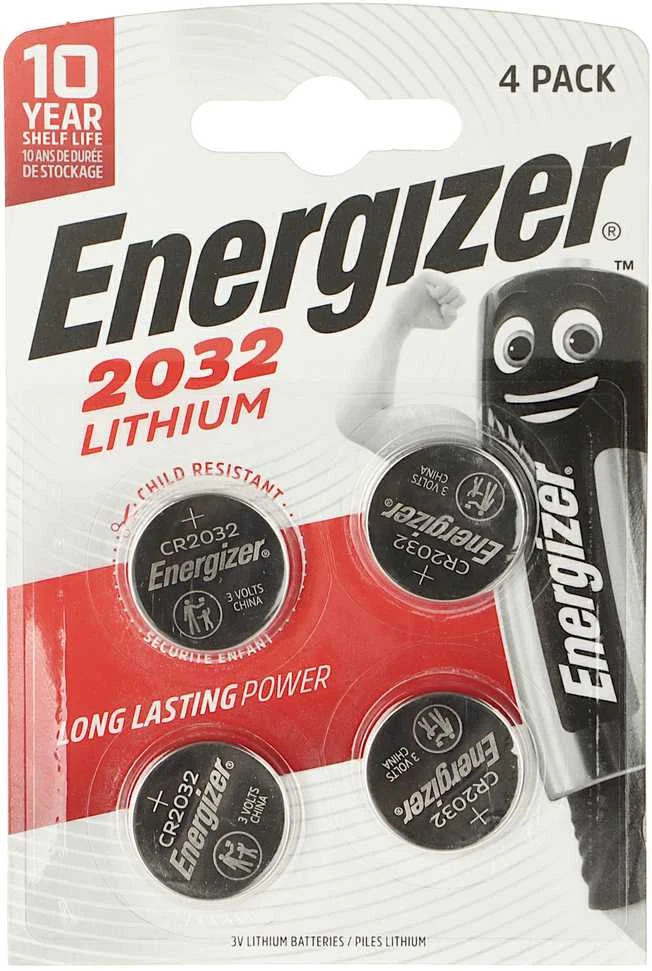 Energizer CR2032 ličio baterijos, 4 vnt. pakuotė