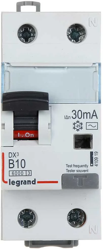 RCD JUNGILKLIS LE-410919 VIENFAZIS, B TIPAS 30 mA 10 A LEGRAND
