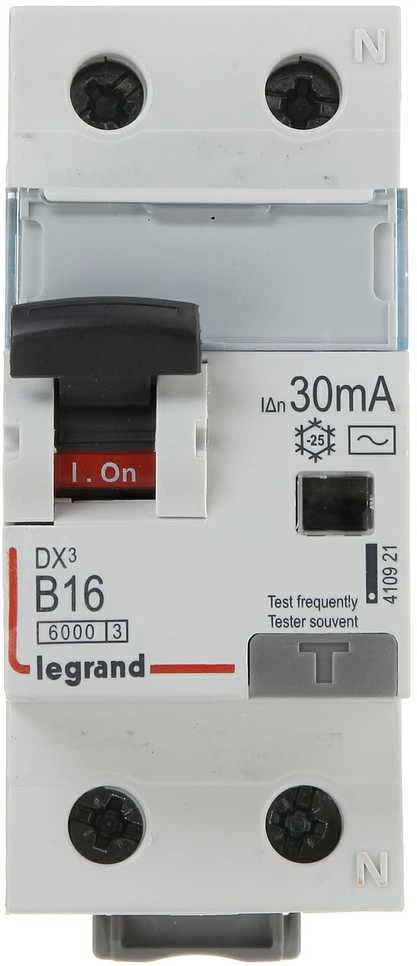 RCD JUNGILKLIS LE-410921 VIENFAZIS, B TIPAS 30 mA 16 A LEGRAND