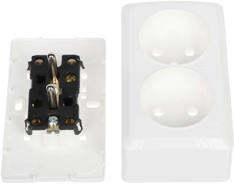 LIZDAS MONTUOJAMAS ANT PAVIRŠIAUS DVIGUBAS BERG/3743-00/EPN 250 V 16 A Elektro-Plast