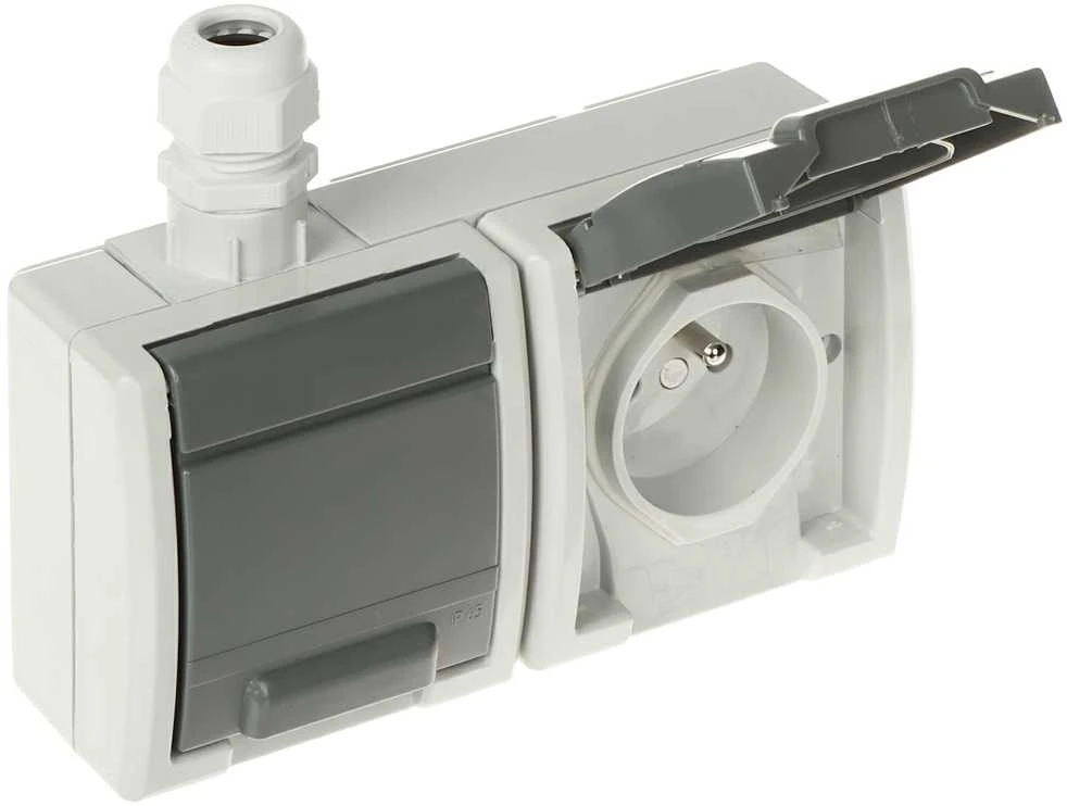 LIZDAS MONTUOJAMAS ANT PAVIRŠIAUS DVIGUBAS AQUANT-G2/V1/EPN 230 V AC 16 A IP65 Elektro-Plast