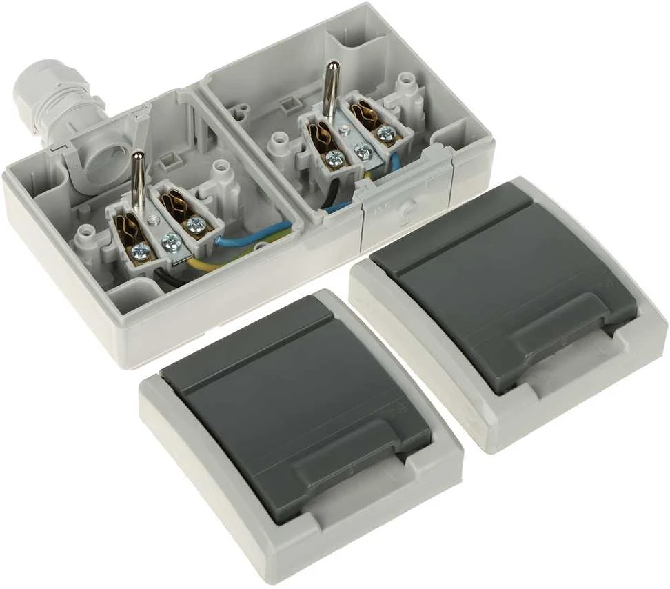 LIZDAS MONTUOJAMAS ANT PAVIRŠIAUS DVIGUBAS AQUANT-G2/V1/EPN 230 V AC 16 A IP65 Elektro-Plast