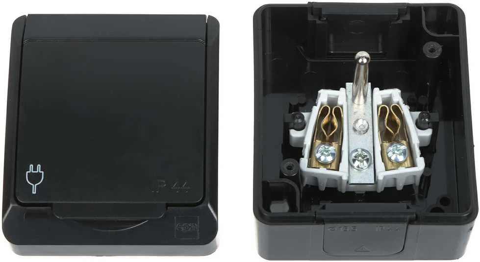 LIZDAS MONTUOJAMAS ANT PAVIRŠIAUS PAVIENIS HERMES/0321-09/EPN 250 V AC 16 A IP44 Elektro-Plast