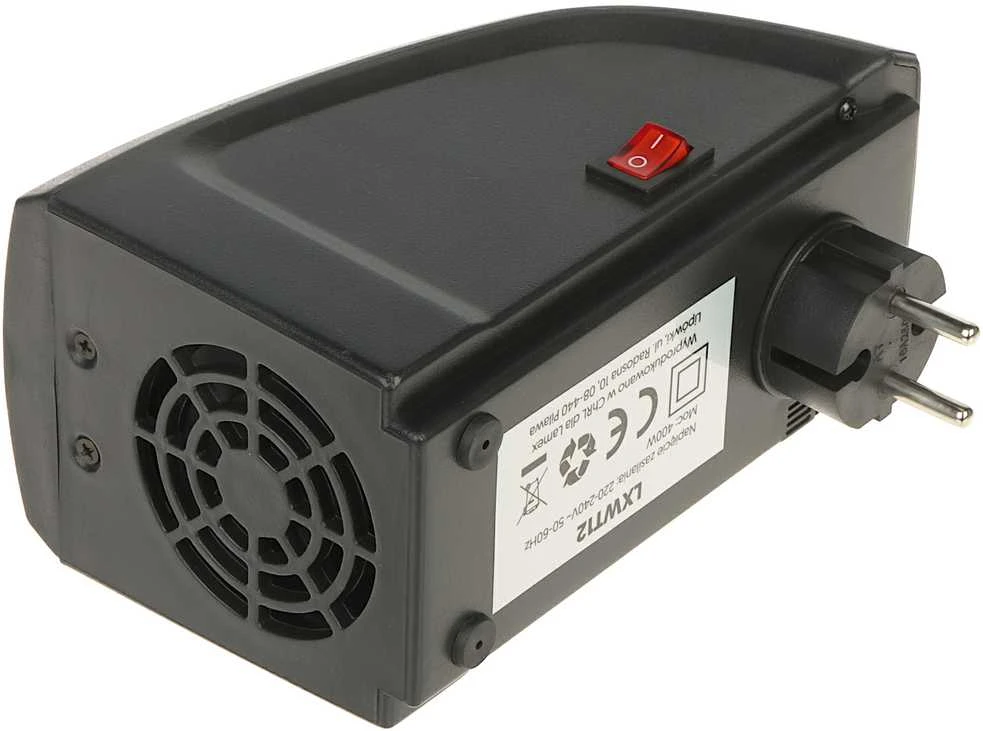 Juodas šildytuvas LTC 400W/230V su keraminiu kaitinimo elementu