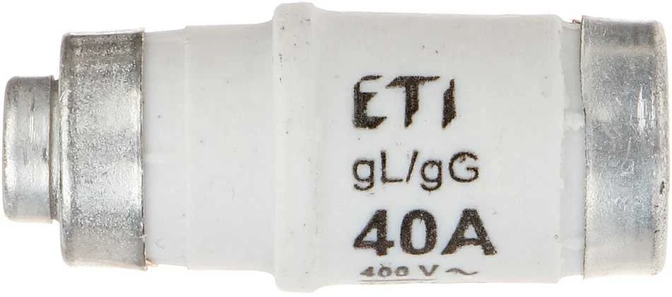 LYDŽIŲJŲ SAUGIKLIŲ ĮDĖKLAS ETI-D02/40A 40 A 400 V gL/gG E18 ETI