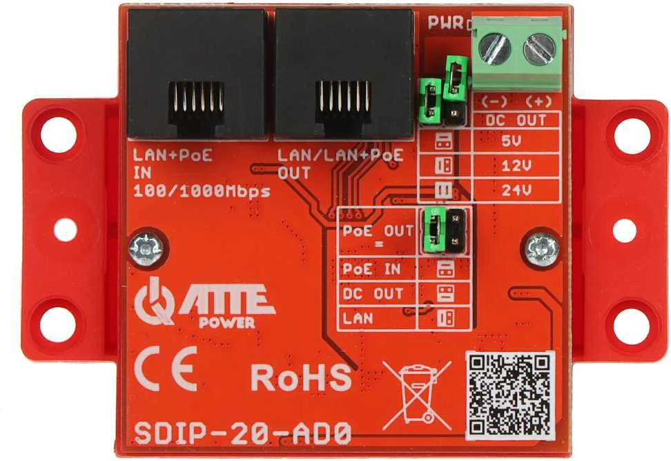 MAITINIMO ADAPTERIS POE SDIP-20-AD0 ATTE
