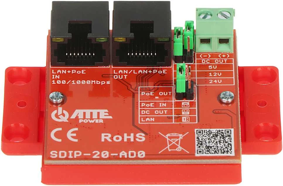 MAITINIMO ADAPTERIS POE SDIP-20-AD0 ATTE