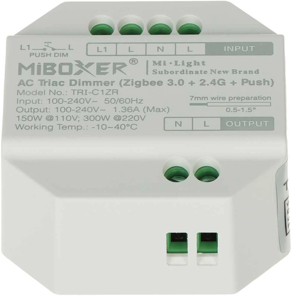 Miboxer IŠMANUSIS LED APŠVIETIMO VALDIKLIS TRI-C1ZR ZigBee, 2.4GHz