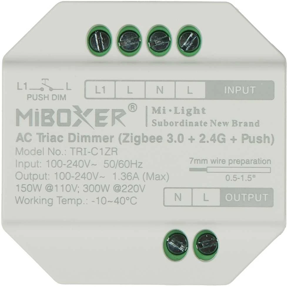 Miboxer IŠMANUSIS LED APŠVIETIMO VALDIKLIS TRI-C1ZR ZigBee, 2.4GHz