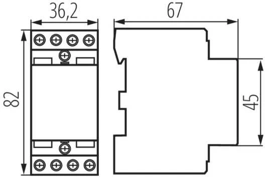 Ideal Kanlux Modulinis kontaktorius 25A 3NO 1R 230V AC KMC-25-31 (23247)