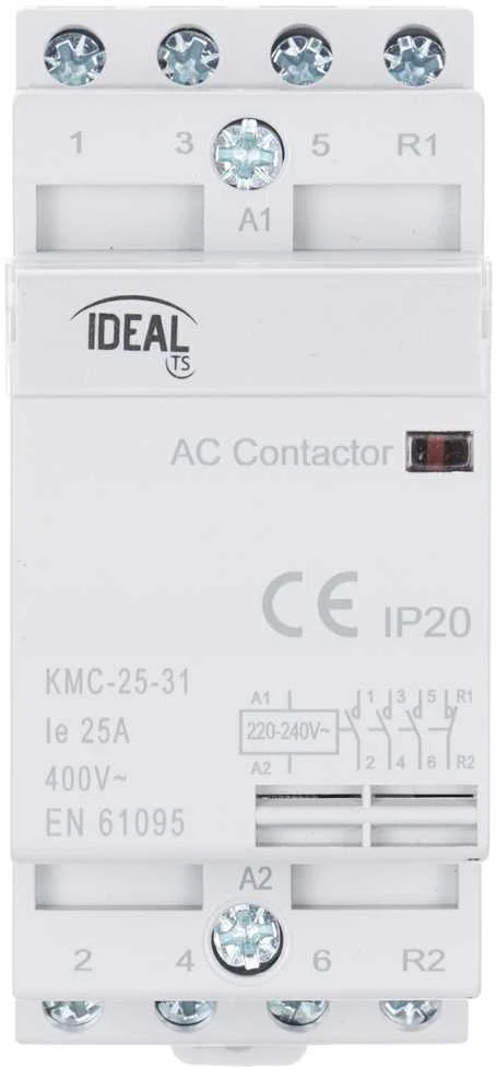 Ideal Kanlux Modulinis kontaktorius 25A 3NO 1R 230V AC KMC-25-31 (23247)