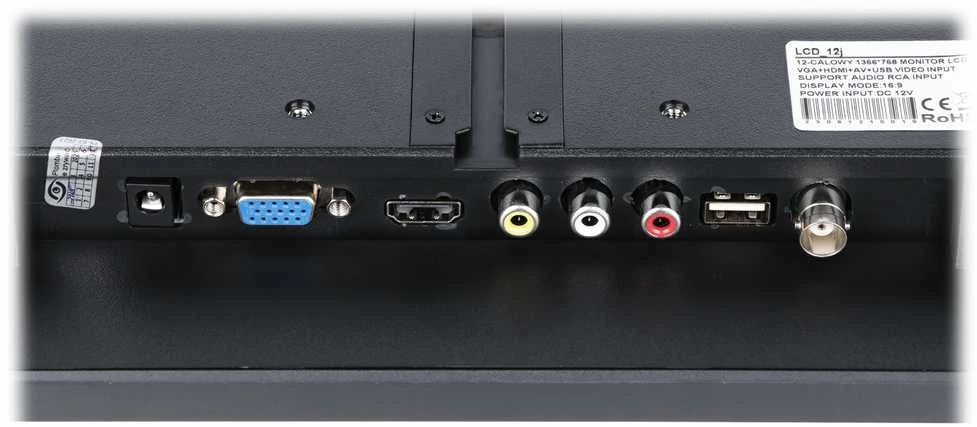 Vilux MONITORIUS VGA, HDMI, AUDIO, 2XVIDEO, USB, NUOTOLINIS PULTELIS TFT-12/CCTV 11.6 "