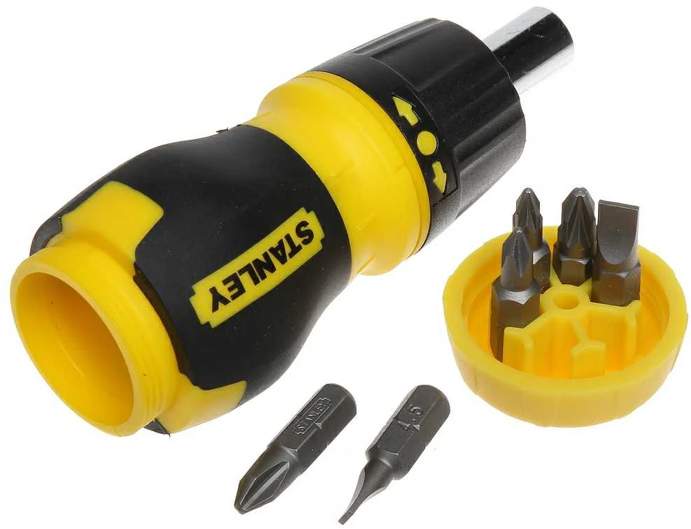 STANLEY WKRĘTAK MULTIBIT Z/G KRÓTKI + 7KOŃCÓWEK