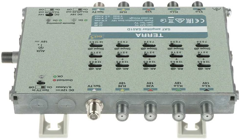 MULTISWITCH‘Ų STIPRINTUVAS SA-51D 5 ĮVESTYS / 5 IŠVESTYS TERRA