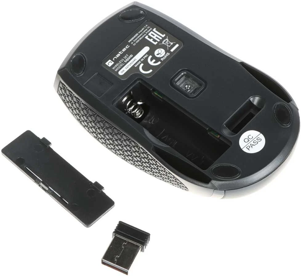 Natec | Klaviatūra ir pelė | Squid 2in1 Bundle | Klaviatūros ir pelės rinkinys | Wireless | Belaidė jungtis | US | Juodas
