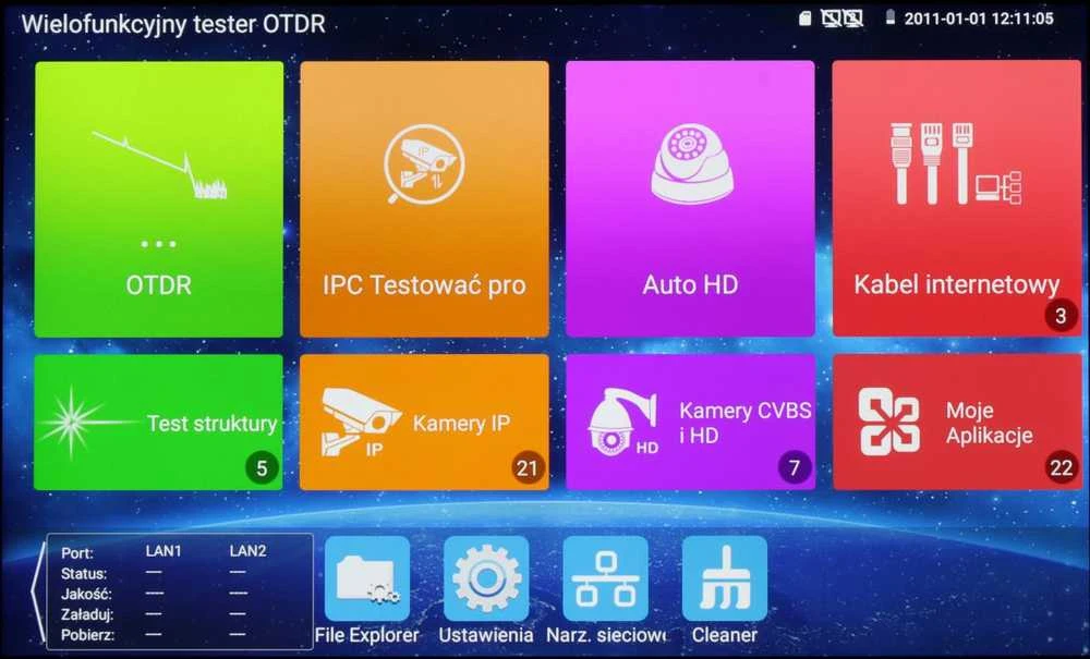 TST OPTINIS REFLEKTOMETRAS (OTDR) SU CCTV TESTERIU CS-R3-50H