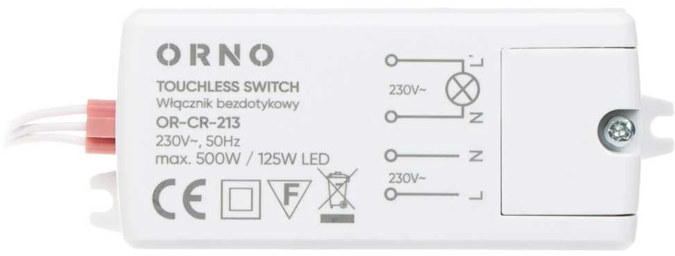 Orno Włącznik Dvipolis bekontaktis jungiklis, IP20, 500 W