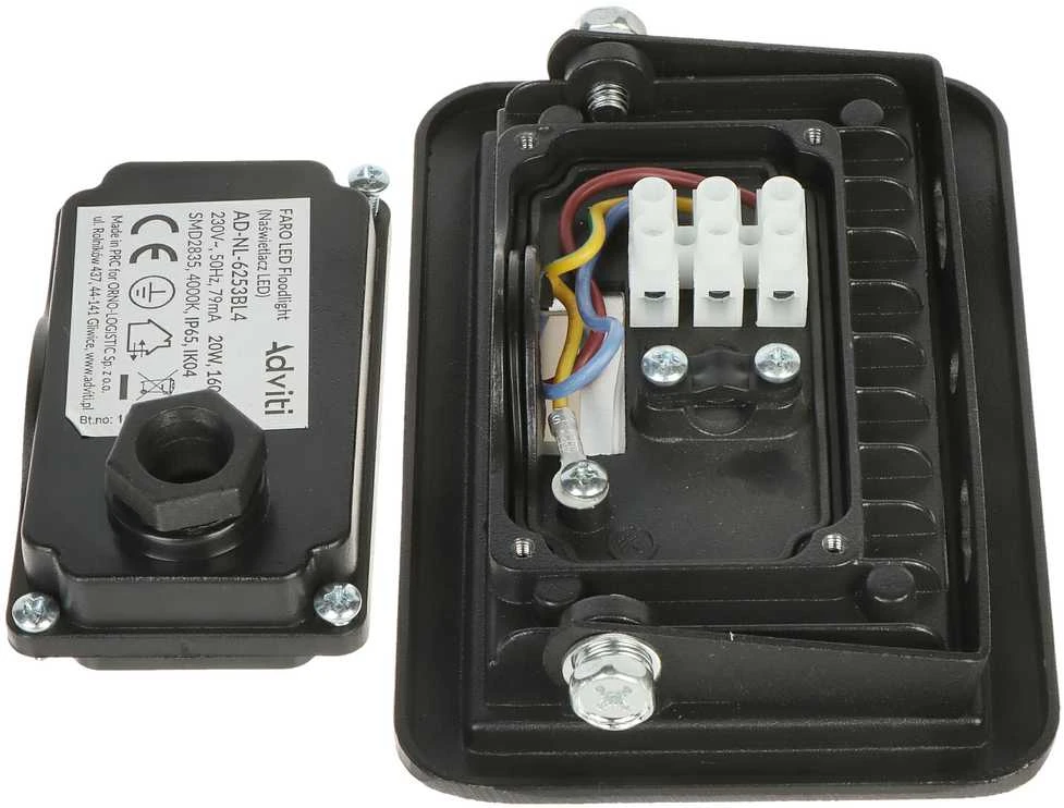 Orno FARO LED prožektorius 20W, 1600lm, IP65, 4000K, aliuminis + stiklas