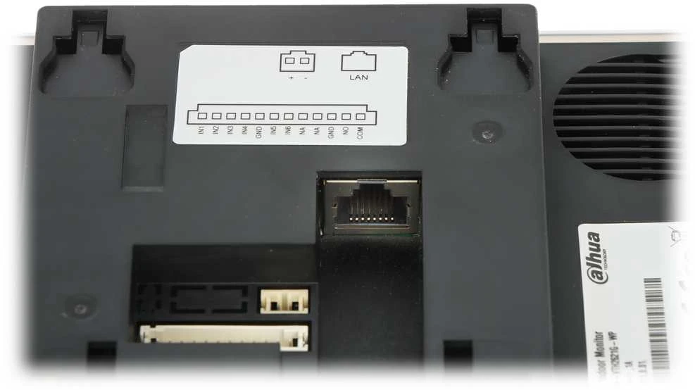 Dahua IP domofono monitorius 7 colių, PoE, veikia tik SIP protokolu, Wi-Fi, juodas