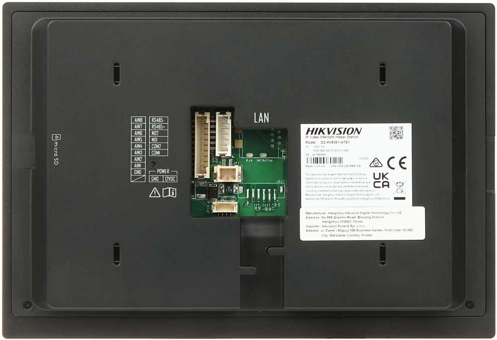 PATALPŲ VIDAUS SKYDELIS Wi-Fi / IP DS-KH6351-WTE1 Hikvision
