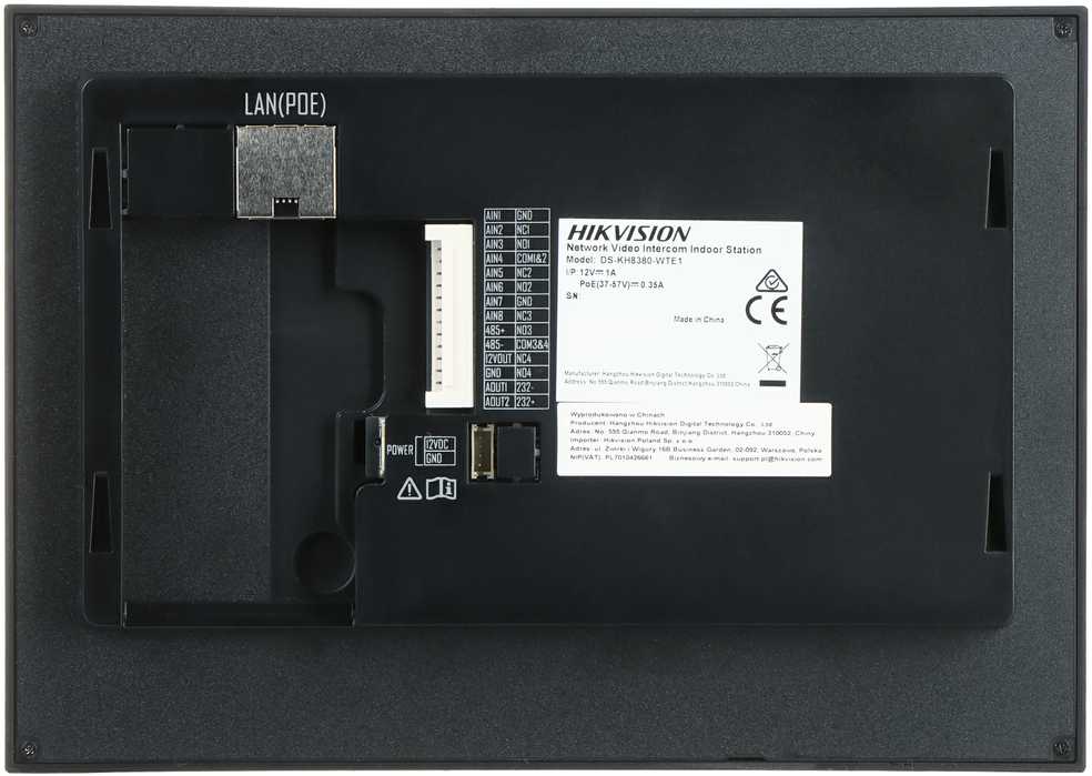 Video intercom monitorius Hikvision DS-KH8380-WTE1